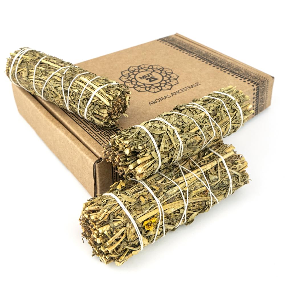 3 Sauge Blanche et 3 Palo Santo Sacrés à Brûler - Herbes de Purification et d'Harmonie pour Spirituelle et Les Rituels Énergétiques