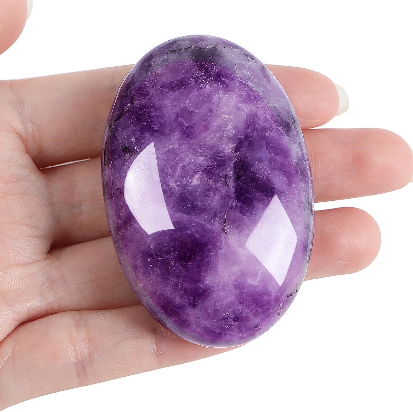 XIANNVXI Pierre de Paume Pierre Naturelle Amethyste Cristaux Thérapeutique pour Guérison Méditation Relaxation Décoration