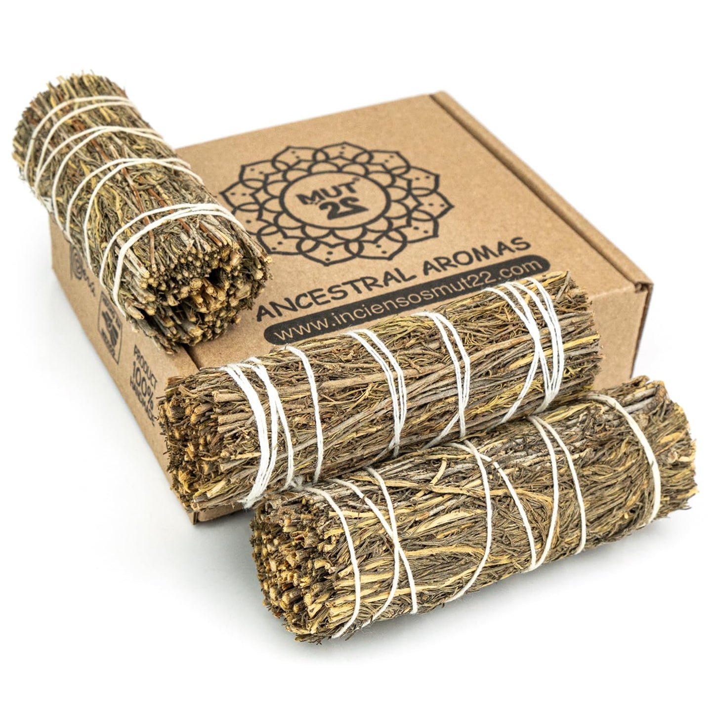 3 Sauge Blanche et 3 Palo Santo Sacrés à Brûler - Herbes de Purification et d'Harmonie pour Spirituelle et Les Rituels Énergétiques