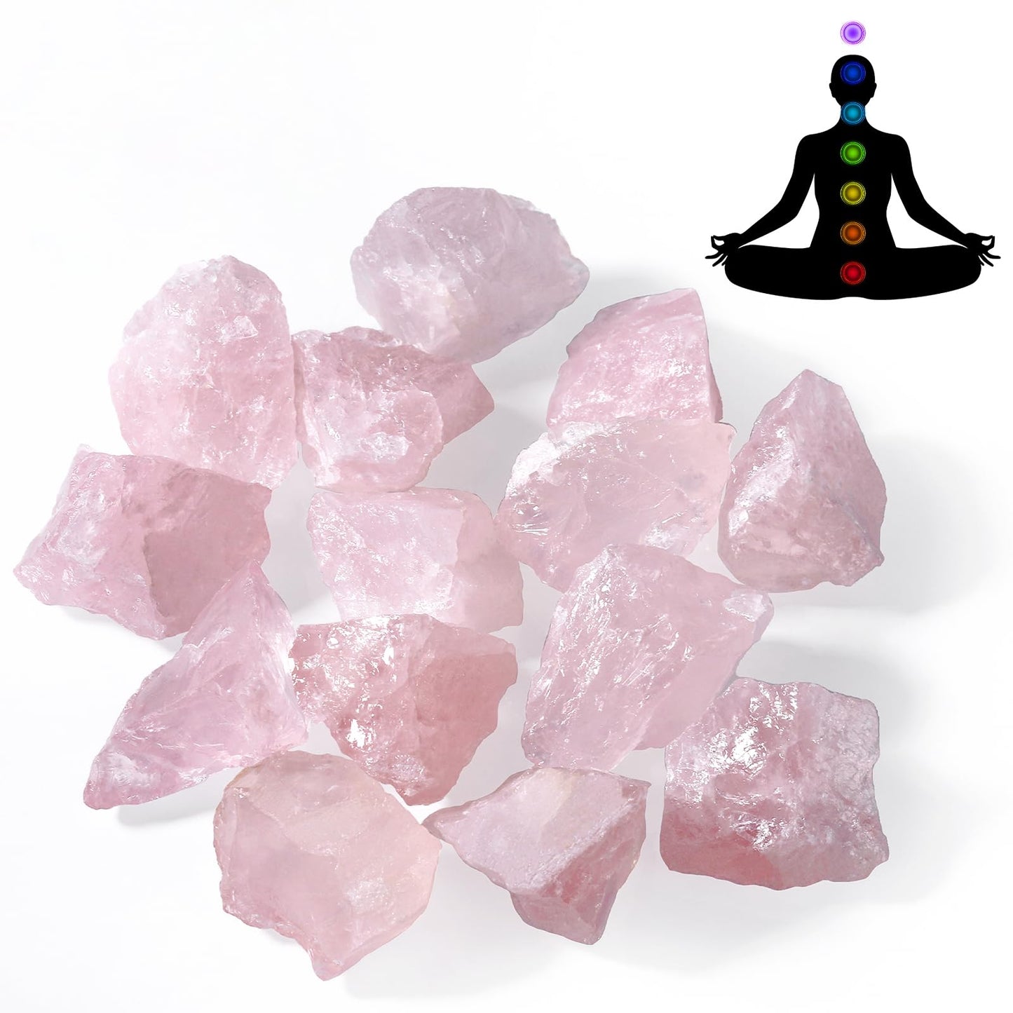15 PCS Cristaux de Guérison Naturelles, Ensemble de Cristaux de Guérison, Pierre Brute Cristaux de Guérison pour Méditation Yoga Sommeil Étude Décoration DIY Cadeau Spirituel Relaxation