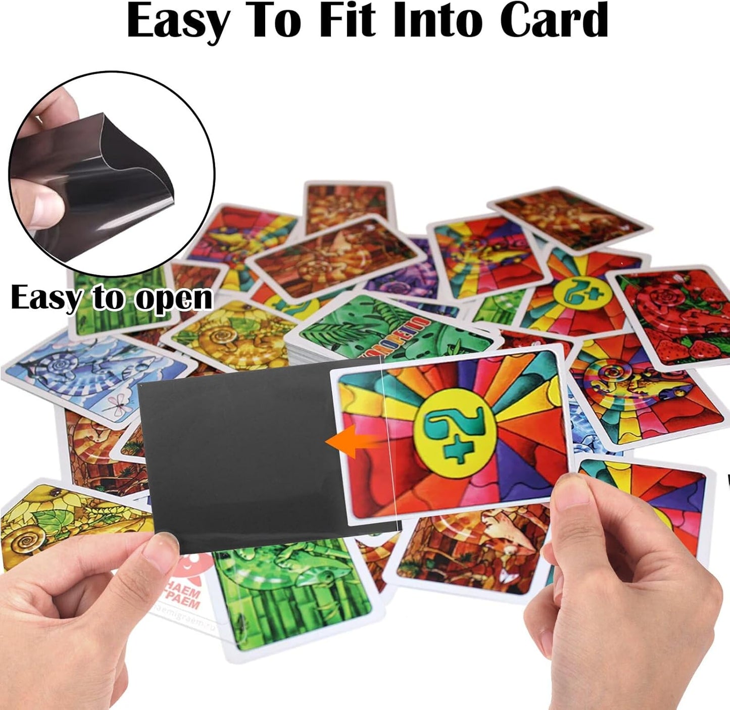 400 Pcs Protection Protege Carte, 66 x 91mm Taille Standard Pochette Carte, Sleeve Carte pour Cartes à Collectionner Comme les Compatible avec Cartes Pokemon Magic Yugioh Photo, Noir