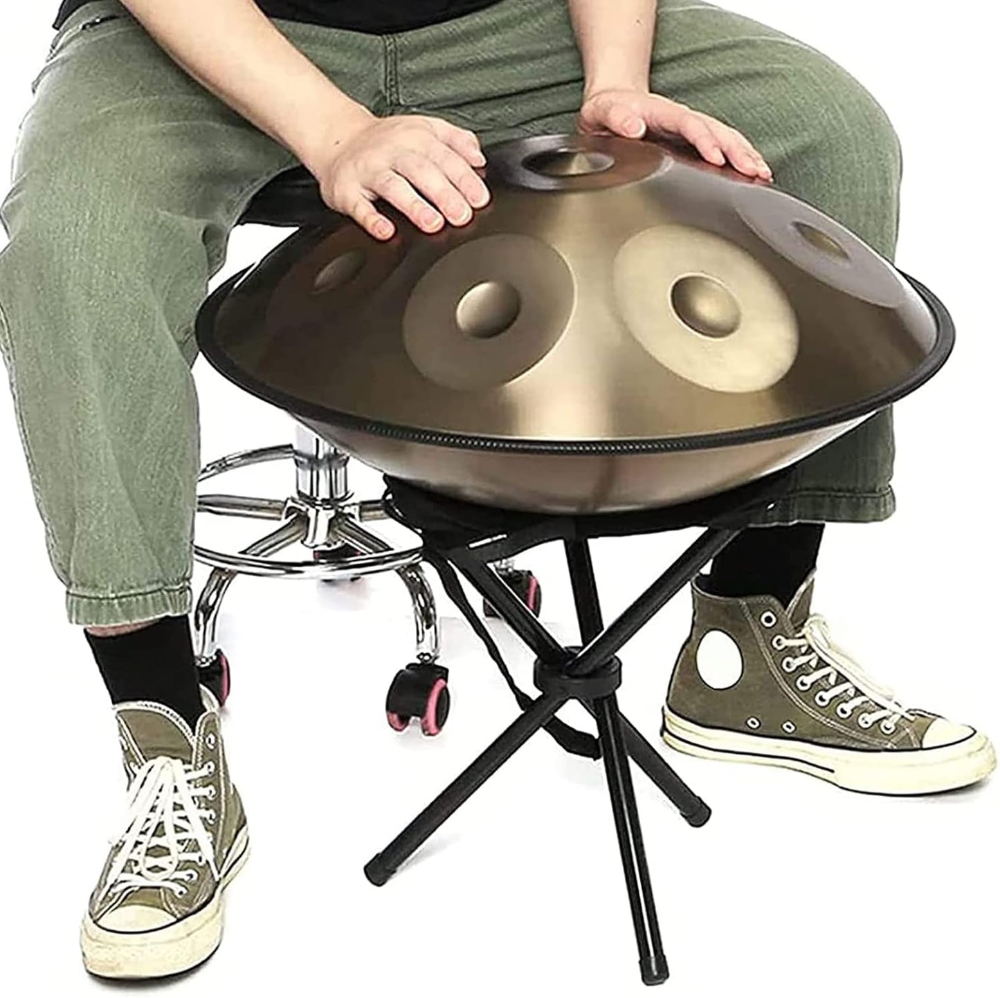 Tambour À Main En Acier De 22 Pouces, Instrument À Tambour Handpan, Haut Niveau De Qualité, Haut Niveau De Qualité, Produisant Une Résonance Agréable 440HZ