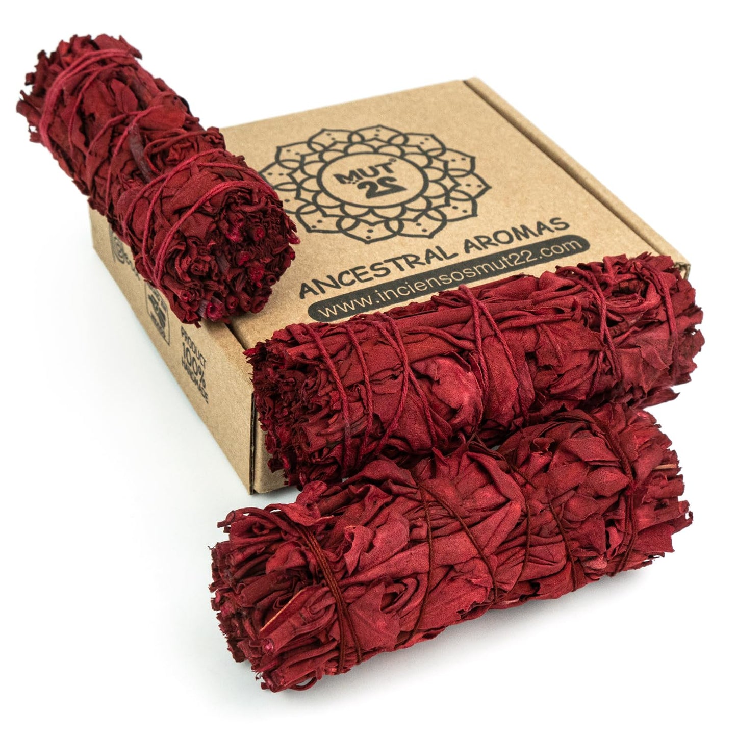 3 Sauge Blanche et 3 Palo Santo Sacrés à Brûler - Herbes de Purification et d'Harmonie pour Spirituelle et Les Rituels Énergétiques