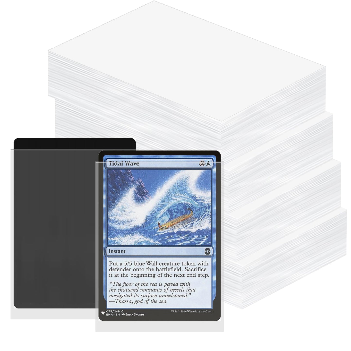 400 Pcs Protection Protege Carte, 66 x 91mm Taille Standard Pochette Carte, Sleeve Carte pour Cartes à Collectionner Comme les Compatible avec Cartes Pokemon Magic Yugioh Photo, Noir
