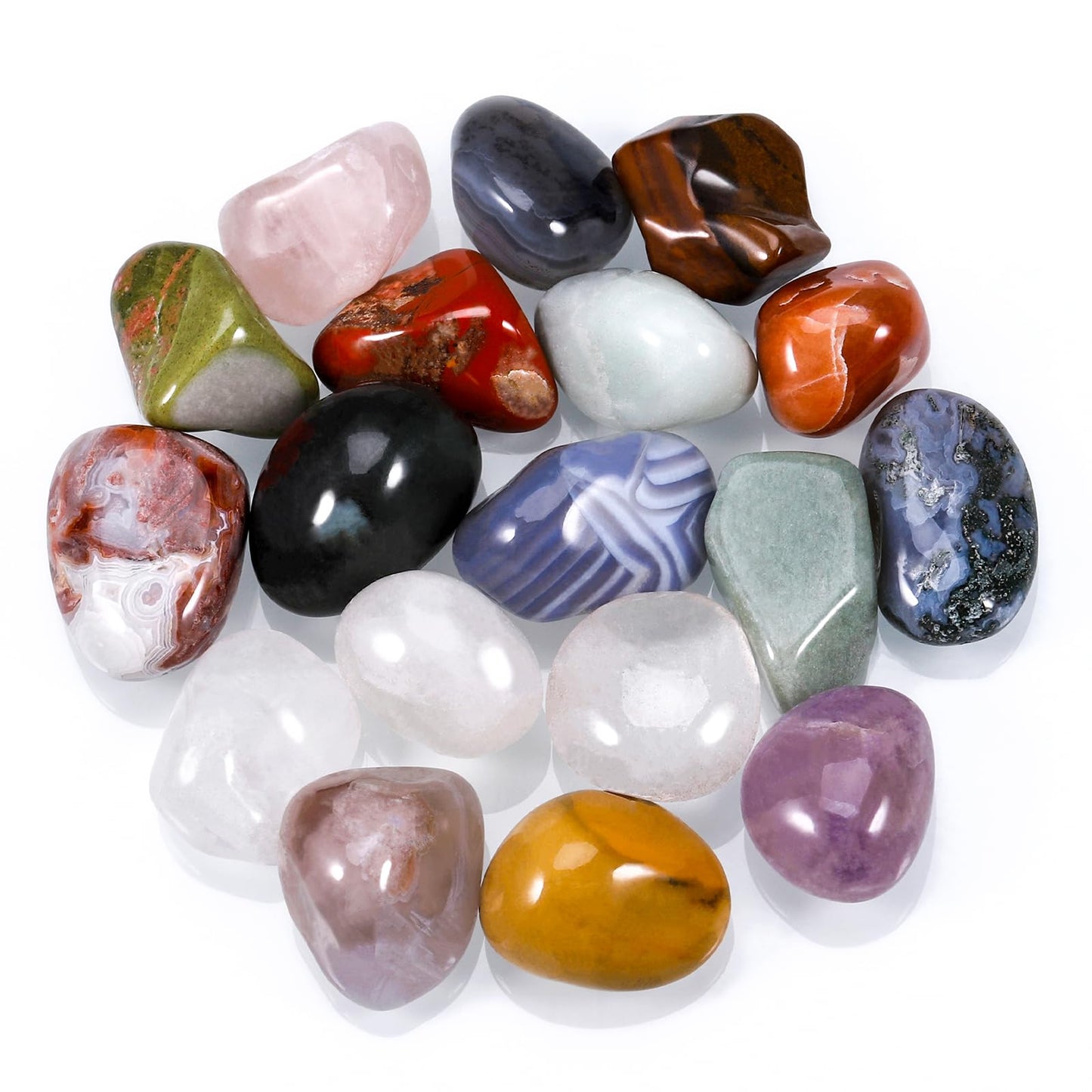 15 PCS Cristaux de Guérison Naturelles, Ensemble de Cristaux de Guérison, Pierre Brute Cristaux de Guérison pour Méditation Yoga Sommeil Étude Décoration DIY Cadeau Spirituel Relaxation