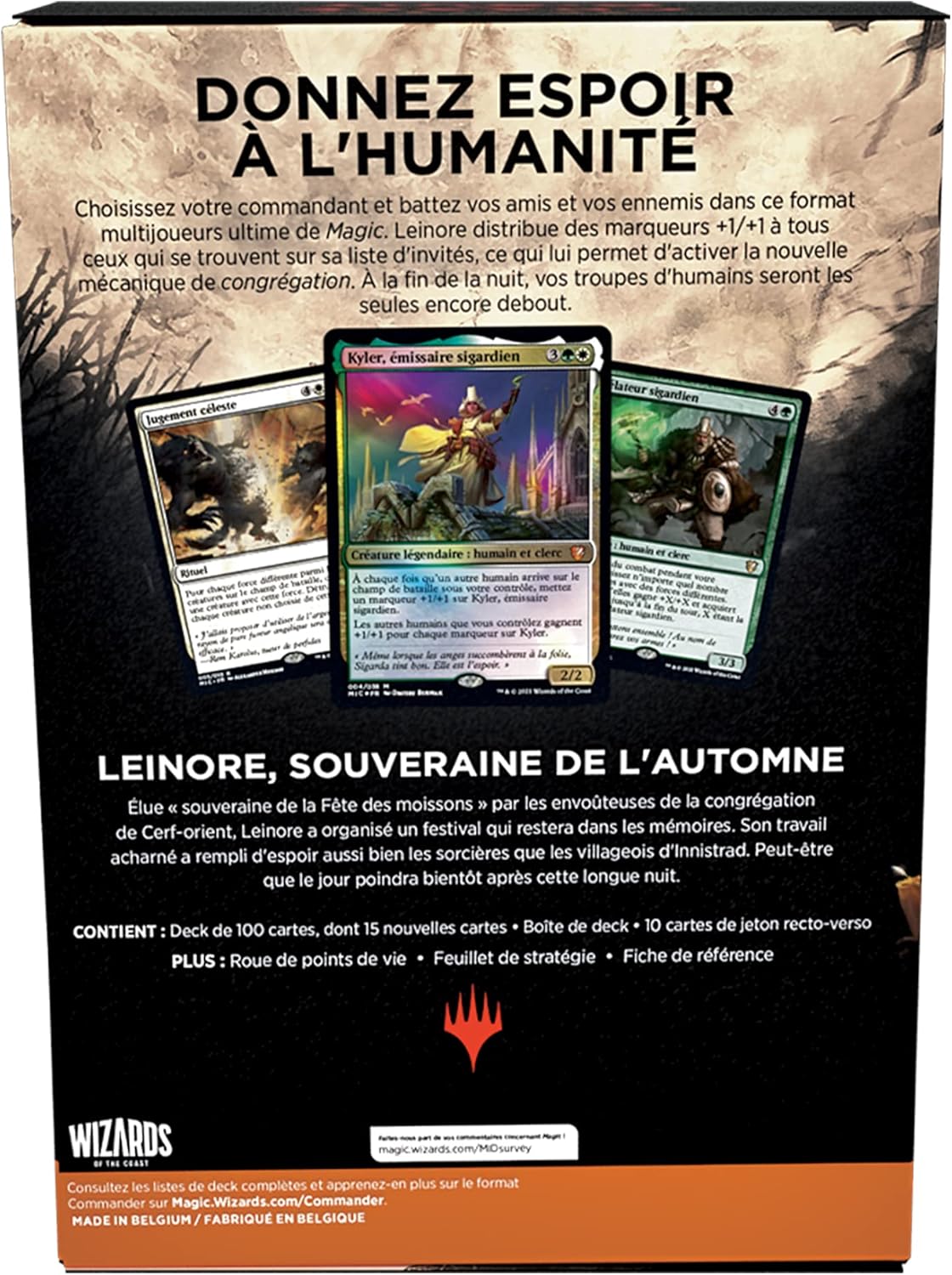 Magic The Gathering- Deck Commander Innistrad : Chasse de Minuit – Marqueurs et congrégation