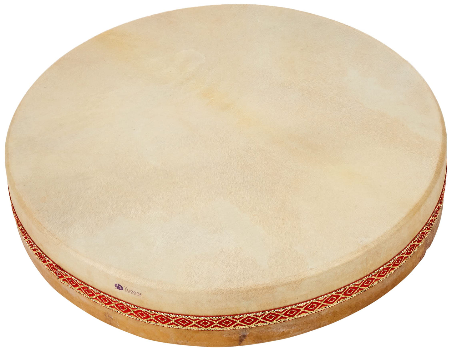 FUZEAU - 70625 - Ocean drum - Tambour ocean avec peau naturelle Ø 25 cm - Imite le son de la mer - Relaxation - Musicothérapie - Ambiance nature - Dès 5 ans, Beige (Assorted)