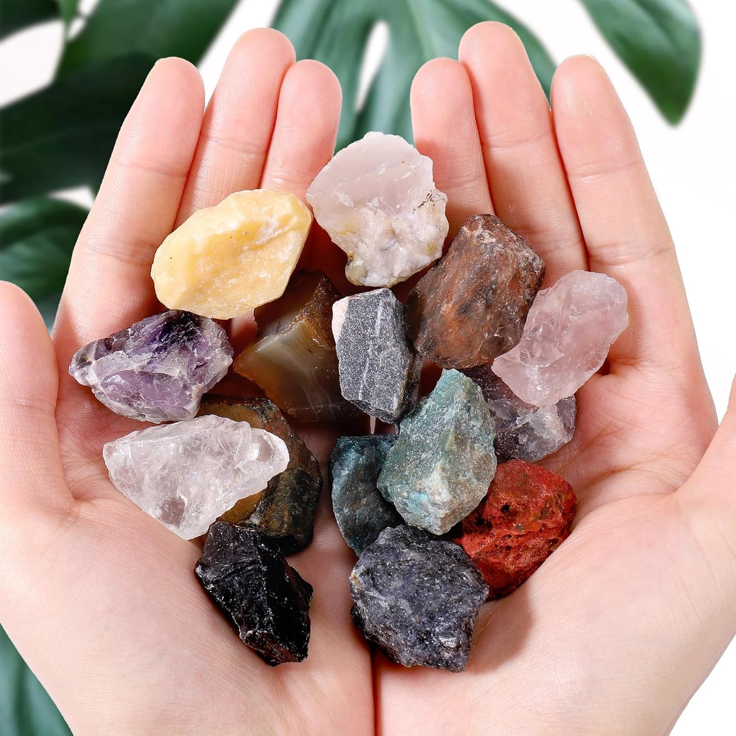 15 PCS Cristaux de Guérison Naturelles, Ensemble de Cristaux de Guérison, Pierre Brute Cristaux de Guérison pour Méditation Yoga Sommeil Étude Décoration DIY Cadeau Spirituel Relaxation