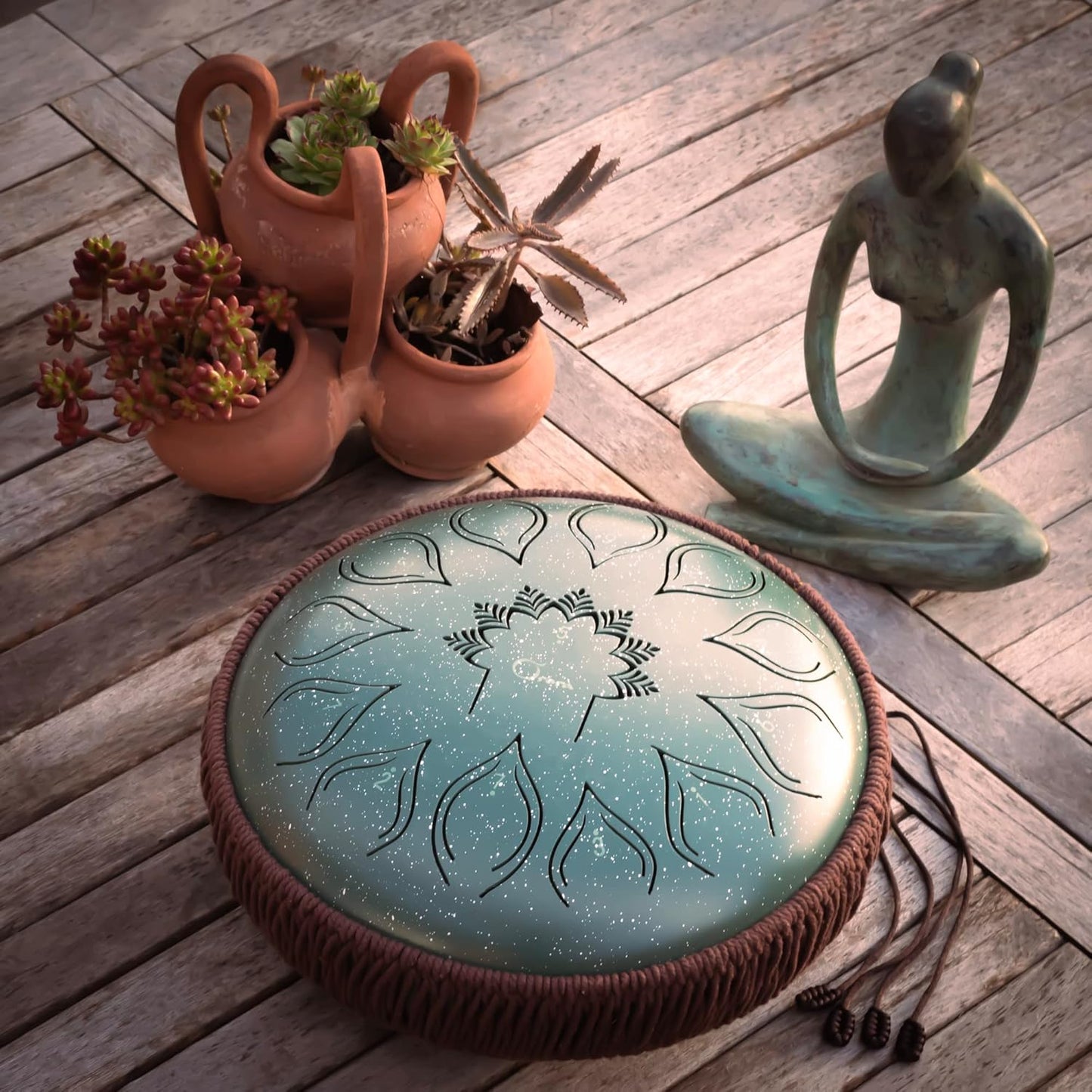 ORORA Handpan Steel Tongue drum (12 pouces 13 notes) - Instrument de musique enfant et adulte - Tambour zen et méditation - Ebook de 20 partitions offert - Cadeau original relaxation