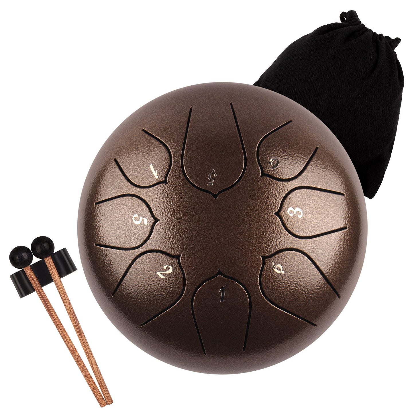 LOMUTY Handpan Drum 12 Tones 22 Inch Steel Tongue Drum avec sac souple, Percussion harmonique pour la guérison du son, la méditation personnelle, le yoga (violet)