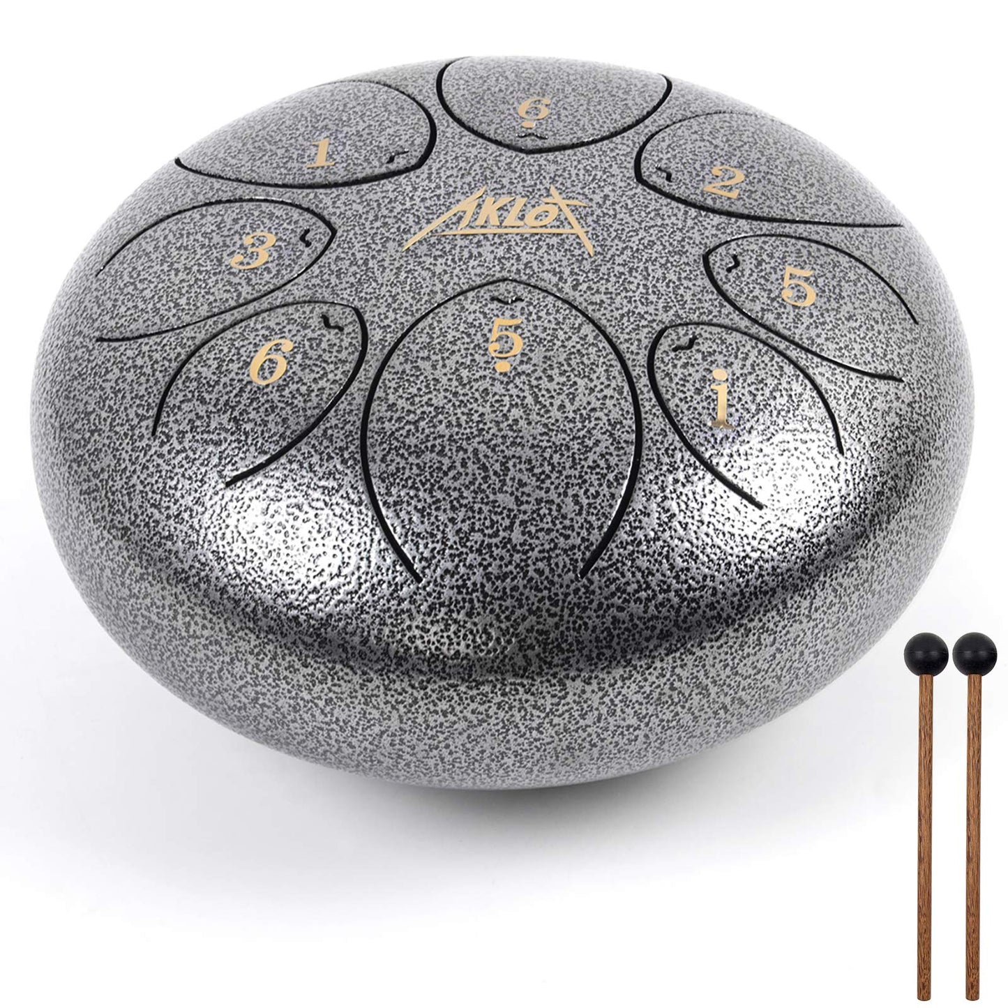 Tongue Drum,AKLOT Handpan 12 Pouces 13 Notes Tambour Zen Steel Tongue Drum Tambour à Langue C Key Pour le Camping, le Yoga, la Méditation