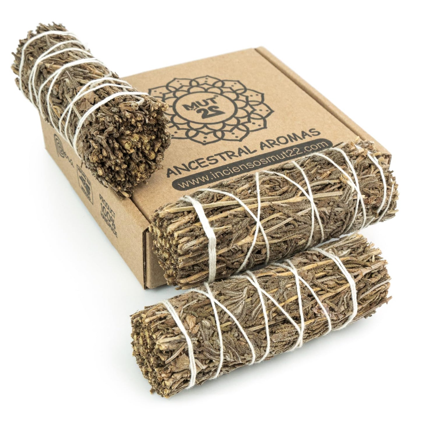 3 Sauge Blanche et 3 Palo Santo Sacrés à Brûler - Herbes de Purification et d'Harmonie pour Spirituelle et Les Rituels Énergétiques