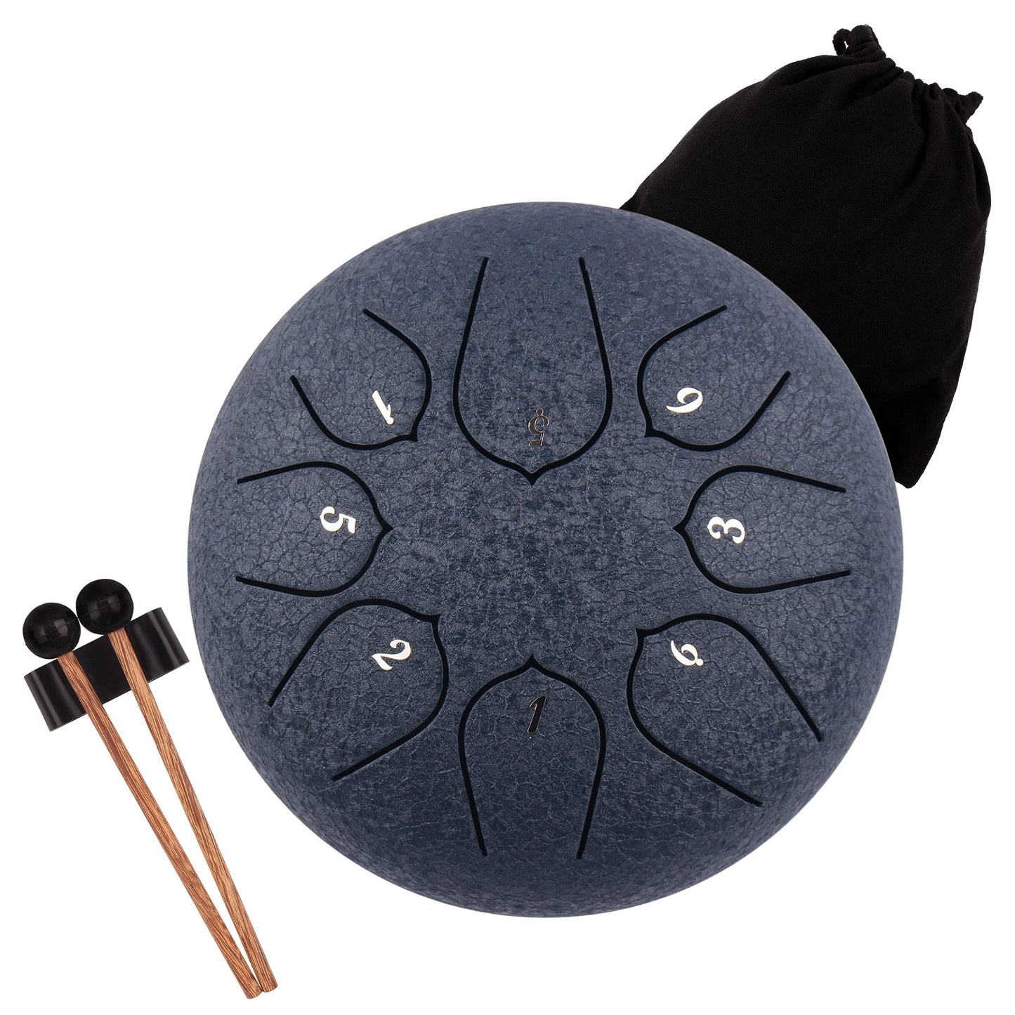LOMUTY Handpan Drum 12 Tones 22 Inch Steel Tongue Drum avec sac souple, Percussion harmonique pour la guérison du son, la méditation personnelle, le yoga (violet)