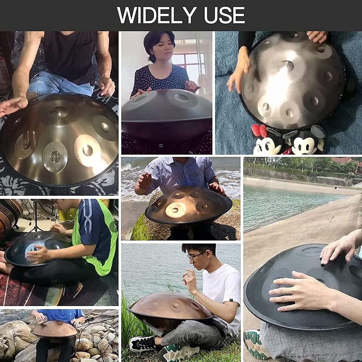 Tambour À Main En Acier De 22 Pouces, Instrument À Tambour Handpan, Haut Niveau De Qualité, Haut Niveau De Qualité, Produisant Une Résonance Agréable 440HZ