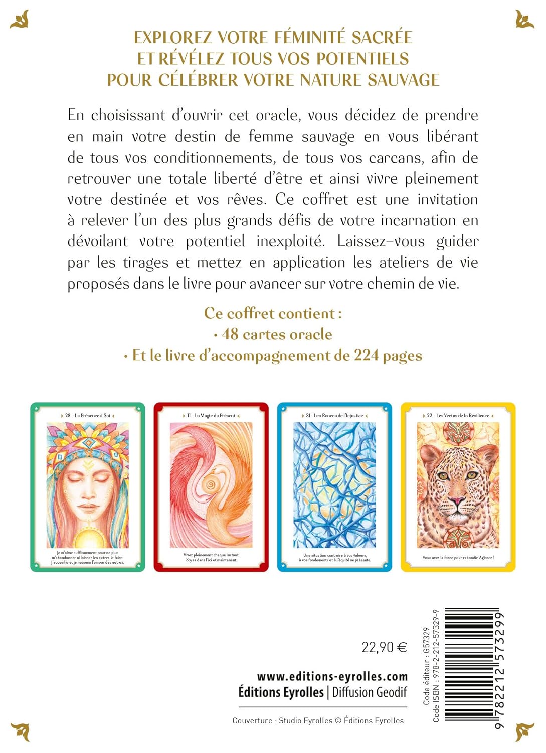 Féminité sacrée. Oracle thérapeutique de la Femme Sorcière. 48 cartes oracle + le livre d'accompagnement