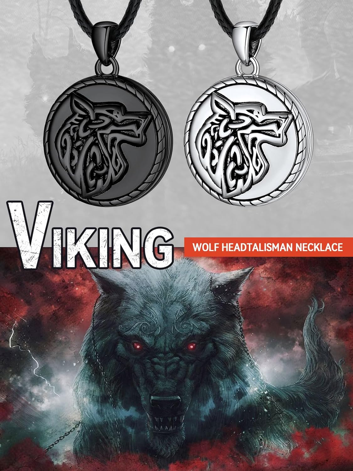 FaithHeart Collier Homme Photo Personnalisé Argent 925/Cuivre,Chaîne Cordon Cuir 40-76,Pendentif Prénom Gravé Triquetra/Valknut/Vegvisir/Loup/Mjolnir Marteau de Thor/Croix de Malte(Boîte Cadeau)
