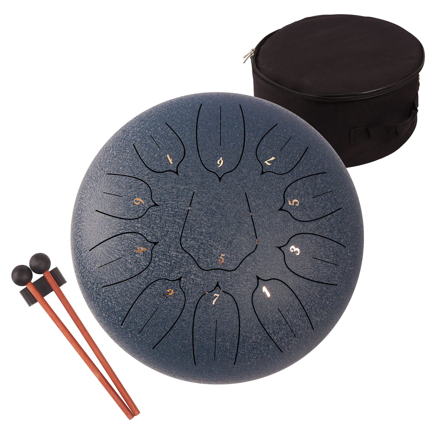 LOMUTY Handpan Drum 12 Tones 22 Inch Steel Tongue Drum avec sac souple, Percussion harmonique pour la guérison du son, la méditation personnelle, le yoga (violet)