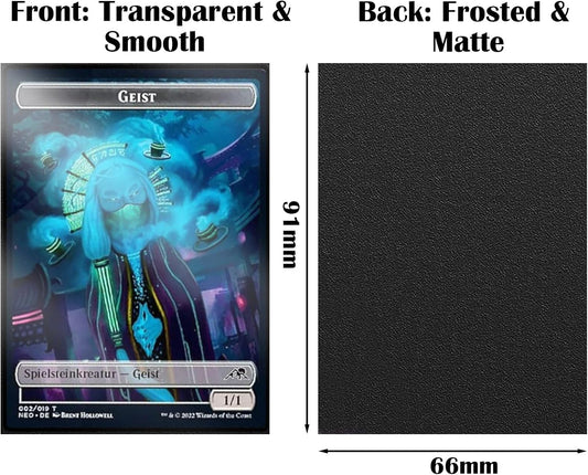 400 Pcs Protection Protege Carte, 66 x 91mm Taille Standard Pochette Carte, Sleeve Carte pour Cartes à Collectionner Comme les Compatible avec Cartes Pokemon Magic Yugioh Photo, Noir