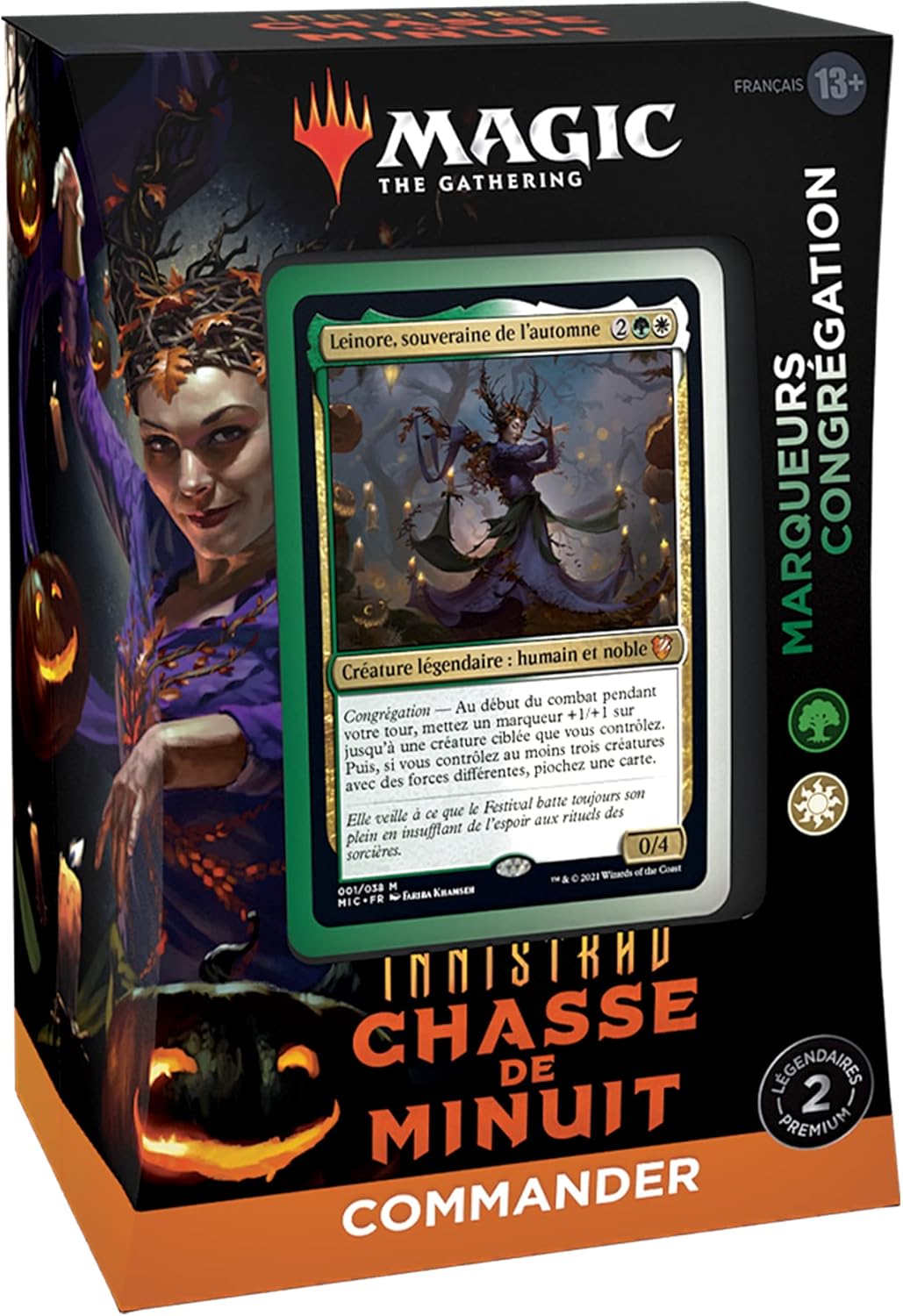 Magic The Gathering- Deck Commander Innistrad : Chasse de Minuit â€“ Marqueurs et congrégation