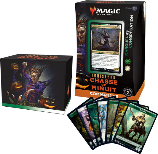 Magic The Gathering- Deck Commander Innistrad : Chasse de Minuit â€“ Marqueurs et congrégation