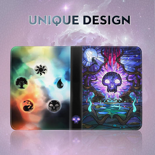 Album de cartes à collectionner pour MTG, pour 900 cartes, reliure MTG pour cartes standard, album de collection pour cartes YGO/PTCG pour enfants (9 compartiments, violet)