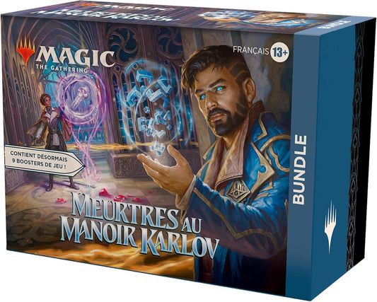 Bundle Magic: The Gathering Meurtres au manoir Karlov - 9 boosters de jeu, 30 cartes de terrain + accessoires exclusifs (Version Française)
