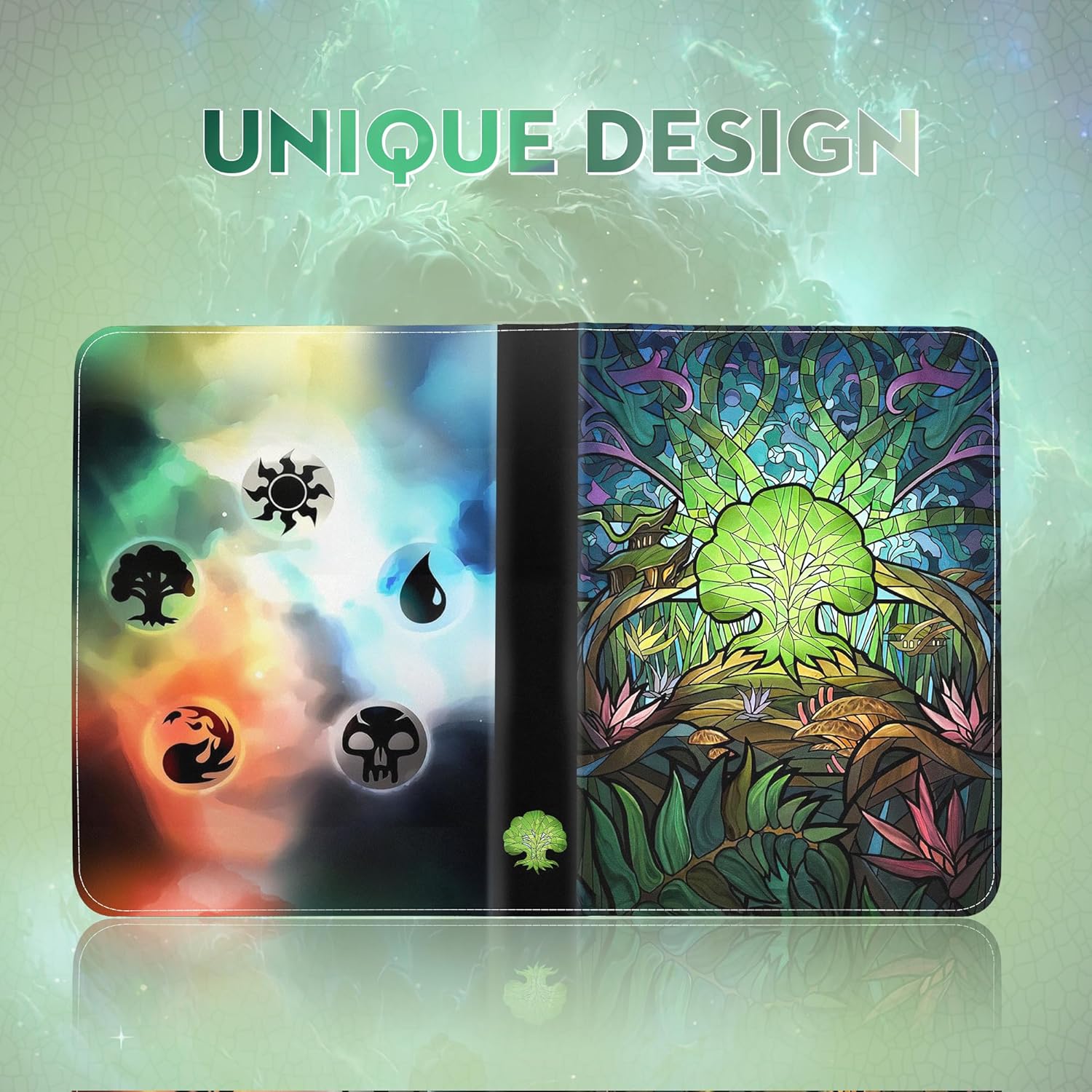 Album de cartes à collectionner pour MTG, pour 900 cartes, reliure MTG pour cartes standard, album de collection pour cartes YGO/PTCG pour enfants (9 compartiments, vert)