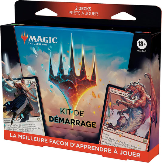 Kit de démarrage Magic: The Gathering 2023 - Apprenez à jouer avec 2 decks prêts-à-jouer + 2 codes pour jouer en ligne (jeu de cartes fantastique pour 2 joueurs) (Version Française)